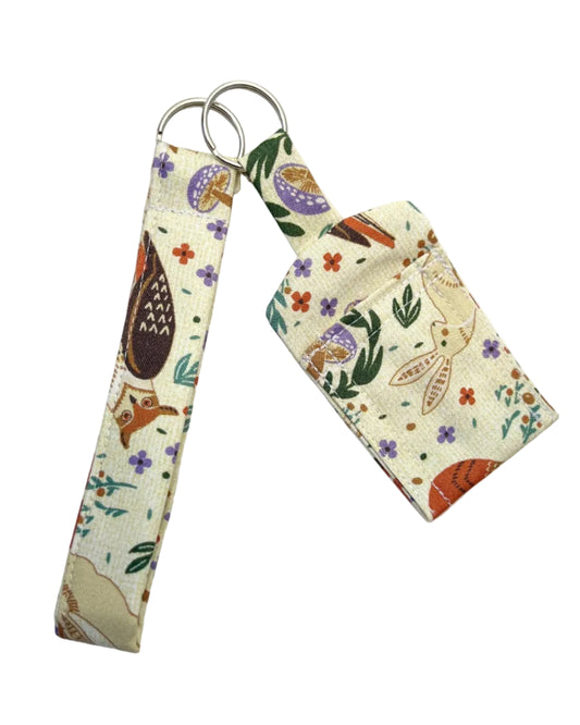 Cottage Core Themed Wristlet and Lip Balm Set