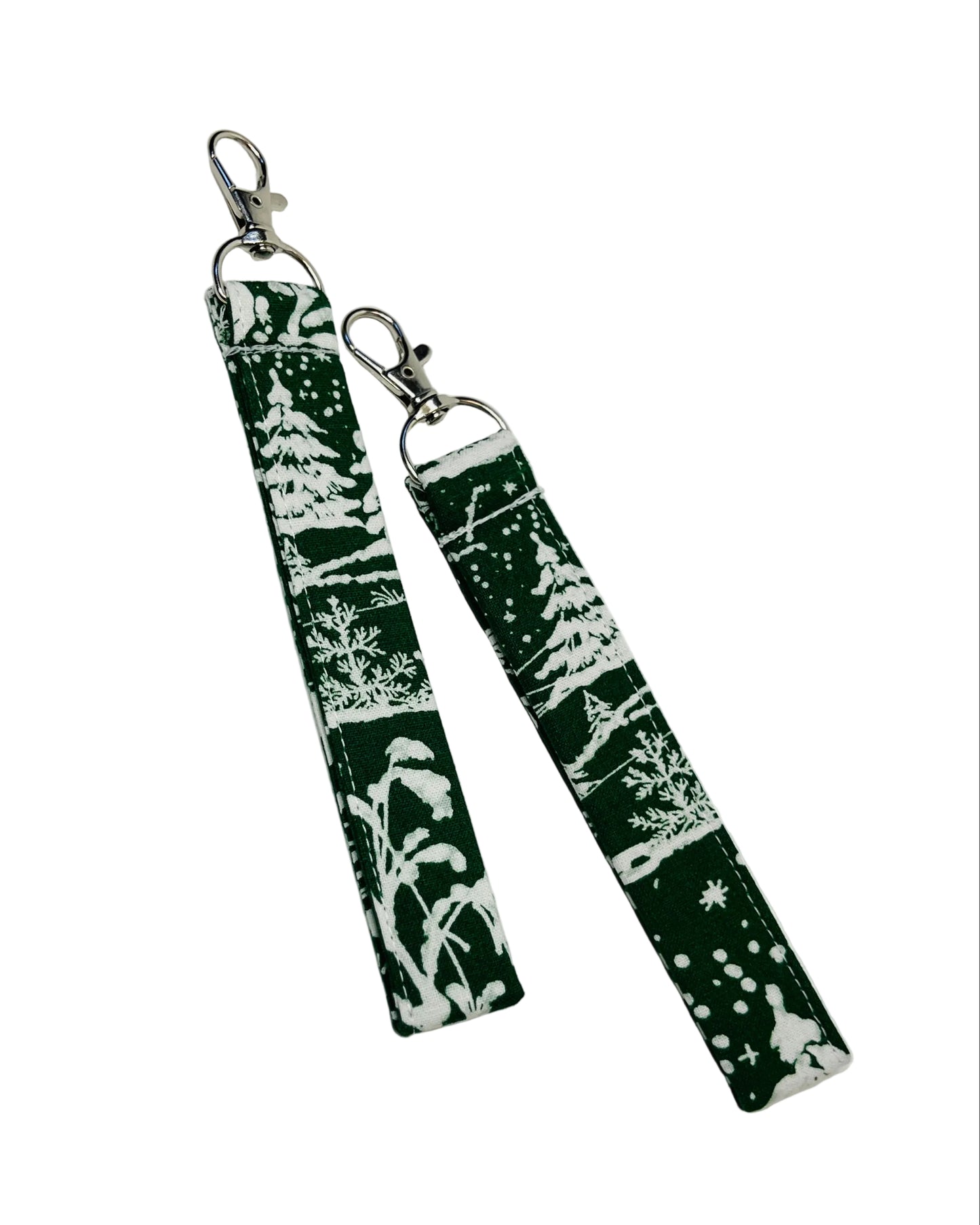 Winter Holiday Themed Keychain Wristlet Lanyard